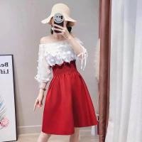 ราคา Kim shop กระโปรงแฟชั่น ชุดเดรสสั้น จั๊มเอว น่ารักมาก (2381510742)