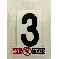 ราคา สติ๊กเกอร์ติดแผ่นป้าย Anti flash แบบตัวเลขสีดำ สำหรับป้ายปัจจุบัน ขนาด 6 ซม (16088381363)