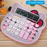 ราคา เดสก์ท็อปเครื่องคิดเลขคริสตัลน่ารักเพชรการ์ตูนแมวหัวเครื่องคิดเลขสำหรับ Office School Home ใช้ Indulge (1169442815)