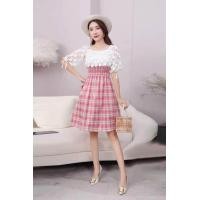 ราคา Kim shop พร้อมส่ง ชุดกระโปรงลายสก๊อต เดรสสั้น เดรสกระโปรง จั๊มเอว กระโปรงสก๊อต พร้อมซับในตัว (7898266529)