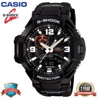 ราคา ต้นฉบับ G Shock GA1000 ผู้ชายกีฬานาฬิกาคู่แสดงเวลา 200 เมตรกันน้ำกันกระแทกเวลาโลก LED แสงอัตโนมัติรับประกัน 2 ปี GA 1000 1A ใหม่แท้ (4836100915)
