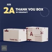 ราคา กล่องพัสดุ กล่องไปรษณีย์ฝาชน พิมพ์ลาย Thank You เบอร์ 2A 20 ใบ (2498674970)