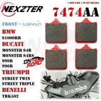 ราคา 7474AA NEXZTER ผ้าเบรคหน้า TRIUMPH STREET TWIN BREMBO BMW S1000RR DUCATI MONSTER S4RS4RS 07 DUCATI 999R996R เบรค ผ้าเบรค ผ้าเบรก เบรก ปั๊มเบรก ปั๊มเบรค (6235582408)
