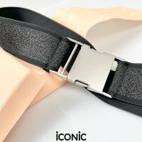 ราคา iCONiC BLACK GLITTER ELASTIC BELT 6034 เข็มขัดยืด สีดำ วิบวับ หัวโลหะ สีเงิน ขนาดฟรีไซส์ 24 39นิ้ว เข็มขัดยางยืด เข็ทขัดแฟชั่น เข็มขัดสีทอง เข็มขัดผญ (10309553799)