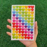 ราคา สติ๊กเกอร์หัวใจ แพ็ค 10แผ่น หัวใจหลากสี สีสันสดใส Valentines วาเลนไทน์ heart sticker (17433808466)