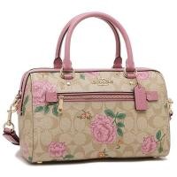 ราคา ของแท้ coach 2717 Rowan Satchel Signature Canvas With Prairie Rose Print (16120260355)