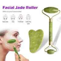 ราคา ลูกกลิ้งนวดหน้า ชุด2ชิ้น หยดหินกัวซา นวดใบหน้า กระชับผิว หน้าเรียว Jade Roller Massager Face Roller Gua Sha หินนวดหน้า ลูกกลิ้งหินหยกนวดหน้า ที่นวดหน้าธรรมชาติ XPH164 (17110446420)