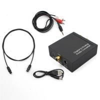 ราคา 3 5mm Digital Coaxial Toslink Optical to Analog L R RCA Audio Converter Adapter Black (17496511552)