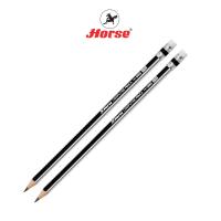 ราคา HORSE ตราม้า ดินสอดำไม้ 2B แท่งเหลี่ยม มียางลบ ตราม้า H 9100 บรรจุ12แท่ง กล่อง จำนวน 1 กล่อง (2999404881)