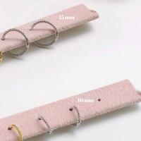ราคา earika earrings flat chain hoop ต่างหูก้านเงินแท้ มีให้เลือกสองสี สองขนาด เหมาะสำหรับคนแพ้ง่าย (9247189046)