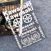 ราคา สติกเกอร์ชุดสะท้อนแสงของ Kawasaki สติกเกอร์ติดโลโก้โลหะติดรถจักรยานยนต์ลายหูข้าวสาลีสำหรับ Fury125 Barako175 HD3 H2R นินจา ZX130 W175 Aura AR80 Z400 Wind125บังแดดแบบโค้ง (17976188824)