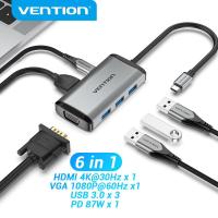 ราคา Vention USB hub 3 0 Type c Hub usb c Splitter อะแดปเตอร์ความเร็วสูงสำหรับ Huawei Mate 30 USB C Splitter Multi usb3 1 Port (6832414844)