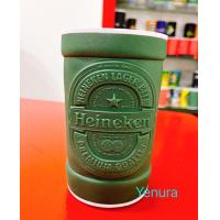 ราคา ปลอกเบียร์ เก็บความเย็น งานปั้มนูนลาย Heineken สวย คม ชัด มี 3 ขนาด เลือกสีได้ Beer bottle cooler Small and big can Stubby holder (12703189328)