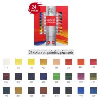 ราคา Winsor Newton Professional ชุดสีน้ำมัน 12 18 24 สี 12ML หลอดชุดวาดภาพวาด Pigment ชุดอุปกรณ์ศิลปะ (14214895968)