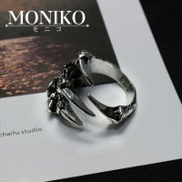 ราคา MONIKOแฟชั่นวินเทจที่โดดเด่นบุคลิกภาพเปิดมังกรกรงเล็บแหวน (19469995781)