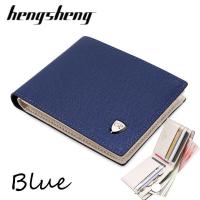 ราคา HENGSHENG กระเป๋าสตางค์ผู้ชายแฟชั่นสีทึบ Cross รูปแบบเปิดหลากหลายตำแหน่งบัตรกระเป๋าเงินบุรุษหนังกระเป๋าสตางค์ผู้ชาย (9642479833)