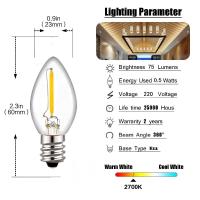ราคา E12 E14 LED โคมไฟหรี่แสงได้หลอดไฟ C7 220V Edison หลอดไฟ LED หลอดไฟประหยัดพลังงาน Dimmable 2700K ห้องนั่งเล่นในร่มห้องนอน (14972333636)
