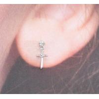 ราคา earika earrings double diamond cross ต่างหูห้อยไม้กางเขนเงินแท้ มีให้เลือกสองสี เหมาะสำหรับคนแพ้ง่าย (12858475394)