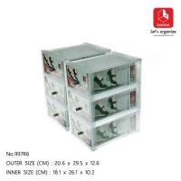 ราคา boxbox No 997R6 แพค 6 ใบ กล่องรองเท้าพลาสติกใสแบบลิ้นชัก กล่องรองเท้าผู้หญิง กล่องใสรองเท้า กล่องใส่รองเท้าลิ้นชัก กล่องรองเท้าใส กล่องใส่ (176889954)