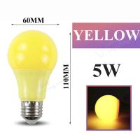 ราคา หลอดไฟ A50 LED BULBแบบสี หลอดไฟสี หลอดสี 5w ขั้วเกลียว E27 6สี หลอดปิงปอง สีแดง สีเขียว สีน้ำเงิน สีเหลือง หลอดประหยัดไฟ (16232919730)