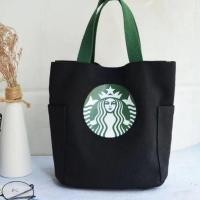ราคา 24h Shipped กระเป๋าสตาร์บัค TOTE bag ผ้าแคนวาส กระเป๋า Starbucks Canvas TOTE bag high end ของแท้100 (18667014480)