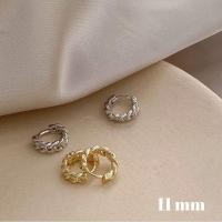 ราคา earika earrings chain hoop ต่างหูเงินแท้ มีให้เลือกสองสี สามขนาด เหมาะสำหรับคนแพ้ง่าย (3837360759)
