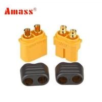 ราคา Amass XT60 ขั้วต่อแบต แบตเตอรี่ RC ปลั๊กเสียบปลั๊ก XT60 มีฝาปิดป้องกันช็อต Amass 1 คู่ (1486398424)