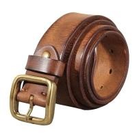 ราคา Lee is the belt man agio layer cowhide leather copper needle belt leisure belt restoring ancient ways of middle aged and young me Copper buckle yellow cowhide belt (15329224890)