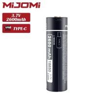 ราคา Mijomi 18650ความจุสูง2600MAh ใช้กับและอื่นๆ Mijomi W80 E8 NRB L2600ป้องกันการชาร์จเกินประสิทธิภาพสูง18650 Li Ion ไม่มีรูหรือชนิด C Mijomi (19165076252)