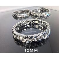 ราคา S 220 ขายถูก สร้อยข้อมือสแตนเลสแท้ ขนาด8mm10mm12mm สร้อยข้อมือสแตนเลส เลสข้อมือ สแตนเลส316L งานเกรดพรีเมี่ยมตะขอเข้ารูป (15602914211)
