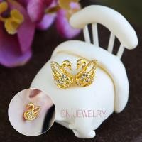 ราคา MILINTA K4 หงส์เพชร zu แบบ1 ต่างหูเพชรCZ ต่างหู ตุ้มหู ต่างหูหุ้มทอง ฟรีตลับทองทุกคู่ (2323452354)
