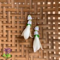 ราคา ต่างหู ต่างหูดอกไม้ ดอกจำปี ดินปั้น เครื่องประดับ (1746728803)