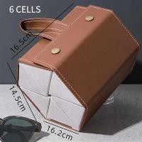 ราคา กล่องใส่แว่นตาแฟชั่น PTQ แบบหลายช่องกล่องใส่แว่นกันแดดหลายชั้นพับเก็บได้พกพาได้ทุกเพศ (18849682991)