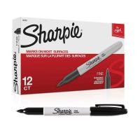 ราคา Sharpie ปากกาเคมี ปากกา Permanent ชาร์ปี้ Fine 1 0mm สีดำ กล่องละ 12 ด้าม (15856897069)