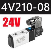 ราคา โซลินอยด์วาล์ว 4V210 08 โซลินอยด์ วาล์ว 5 Way 2 ตําแหน่ง DC12V DC24V AC220V รุ่น4v 210 08 (19281713327)