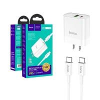 ราคา Hoco หัวชาร์จ PD 20W Dual Port Quick Charger 3 1A PD20W ชาร์จเร็ว หัวชาร์จ สายType C To Lightning Type C To Type C (16437809506)