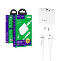 ราคา Hoco หัวชาร์จ PD 20W Dual Port Quick Charger 3 1A PD20W ชาร์จเร็ว หัวชาร์จ สายType C To Lightning Type C To Type C (16437809507)