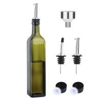 ราคา Glass Olive Oil Bottle 500 Ml Green Oil and Vinegar Bottle with Pourer and Funnel Olive Oil Carafe (12513201146)