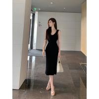 ราคา Cici L116 เดรสยาวไหมพรม เข้ารูป เรียบง่าย เนื้อผ้ายืดได้เยอะ (18863241190)