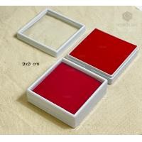 ราคา กล่องใส่พลอย ตลับใส่พระ กล่องใส่อัญมณี สีขาวภายในฟองน้ำสีแดงคละไซร์ (12661868366)