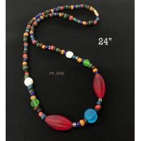 ราคา สร้อยคอลูกปัดโบราณ ลูกปัดหินสี 24 (19680219012)