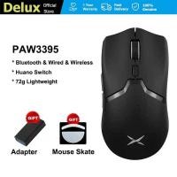 ราคา Delux M800 PRO เมาส์สำหรับเล่นเกมส์ไร้สาย PAW3395น้ำหนักเบา72G สายเม้าส์เล่นเกมโปรแกรมได้สำหรับเกมส์ PC (19468653827)