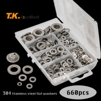 ราคา Flat Washer 304 Stainless Steel Washers แหวนอีแปะ แหวนรองน็อต660PCS Flat Washer 304 แหวนอีแปะ แหวนอีแปะสเตนเลส แหวนสเตนเลส แหวน แหวนรองน็อต (9138139391)