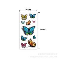 ราคา สติ๊กเกอร์รอยสัก สติ๊กเกอร์กันน้ำ ผีเสื้อลายจุด ดอกไม้ผีเสื้อยอดนิยม 3D Tattoo Tips (19293505783)