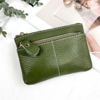 ราคา กระเป๋าใส่เหรียญ หนังแท้ 3 ซิบ หนังด้าน มีสายโซ่คล้องกุญแจ ใส่ธนบัตรพับครึ่งได้ กระเป๋าเหรียญหนังแท้ (18363985433)