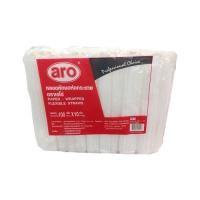 ราคา เอโร่ หลอดหักงอ สีขาว ห่อฟิล์ม ขนาด 5 มม ยาว 21 ซม แพ็ค 100 เส้น x 5 ห่อ aro Flexible Straws Dia 5 mm 21 cm 100 Pcs x 5 Pack (8473621854)