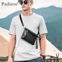 ราคา PADIEOE mens leather crossbody bag large capacity single shoulder bag mens crossbody bag cowhide crossbody backpack mens bag (16993355224)