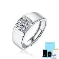 ราคา เพชรแท้100 CS JEWELRY แหวนเพชรเหลี่ยมผู้ชาย S925 แหวนเพชรเงินแท้ แหวนเพชรแท้18k แหวนเพชรปรับขนาดได้ค่ะ (19801352907)