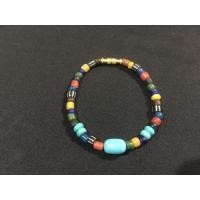 ราคา สร้อยข้อมือหินสีฟ้าลูกปัดโบราณหลากสีหลายขนาดลูกปัดขนาด4 5มิล (13073759138)