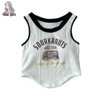 ราคา เสื้อกล้าม เสื้อสายเดี่ยวขายดี พิมพ์ลายเท่ห์ๆ ผ้าร่องฟองน้ำในตัว ราคาถูก A129 (19285852420)